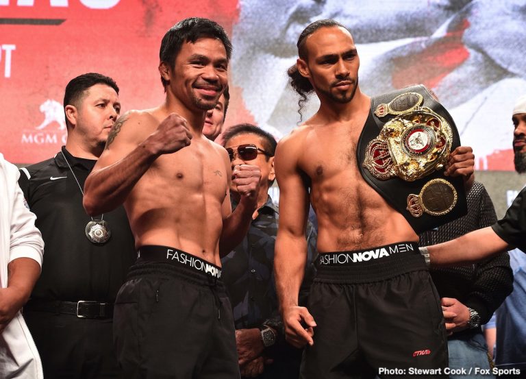 Pacquiao vs. Thurman: Will Pac-Man Gobble up Keith’s ‘O’?