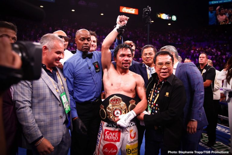 Pacquiao wants Mikey Garcia, time for Crawford to move on