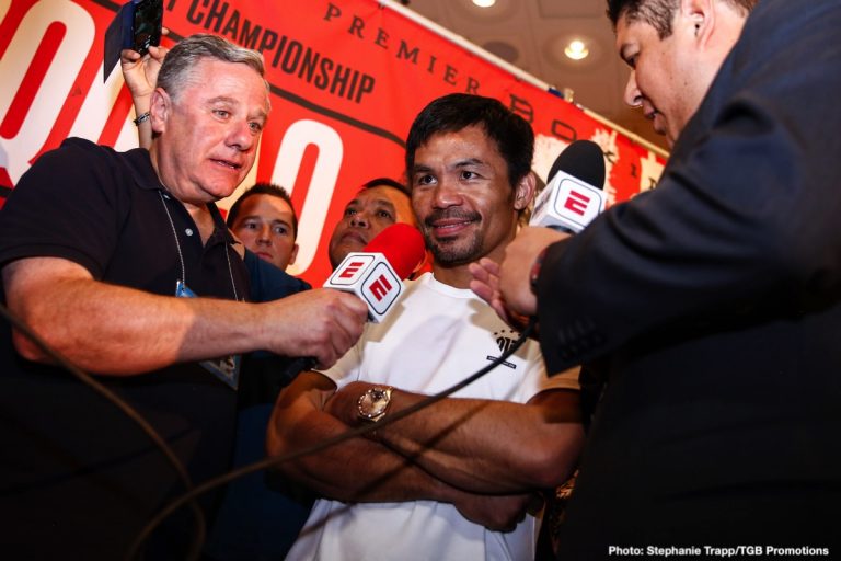 Pacquiao On Golovkin Fight: "147 I Am Okay, Above That, It's Too Big For Me"