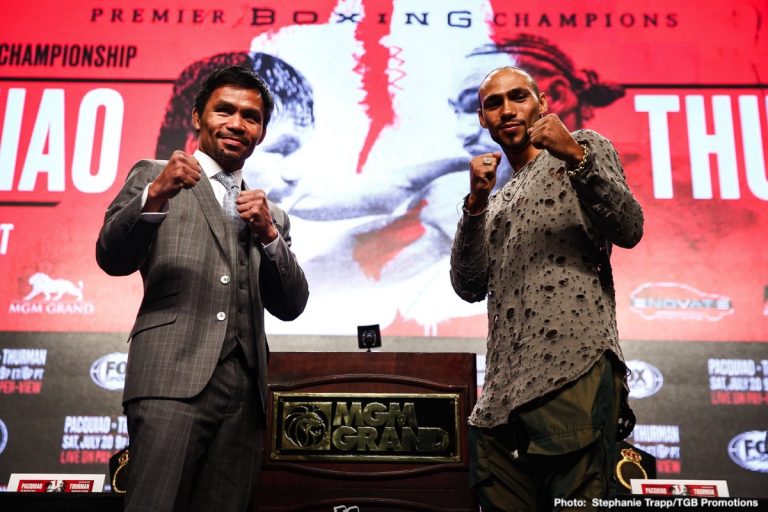 Roach: Thurman under pressure to perform against Pacquiao