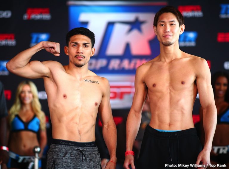 Teofimo Lopez vs. Nakatani ESPN+ Weigh In Results & Photos