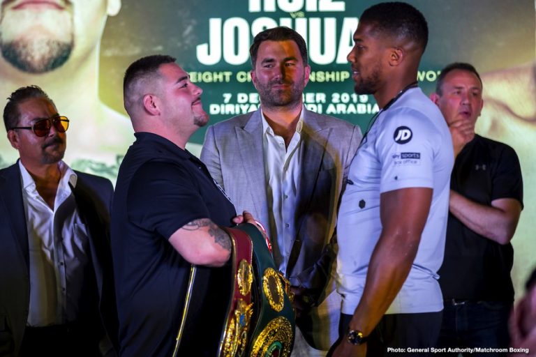 Ruiz: "Joshua is more hungry now and wants his belts back"