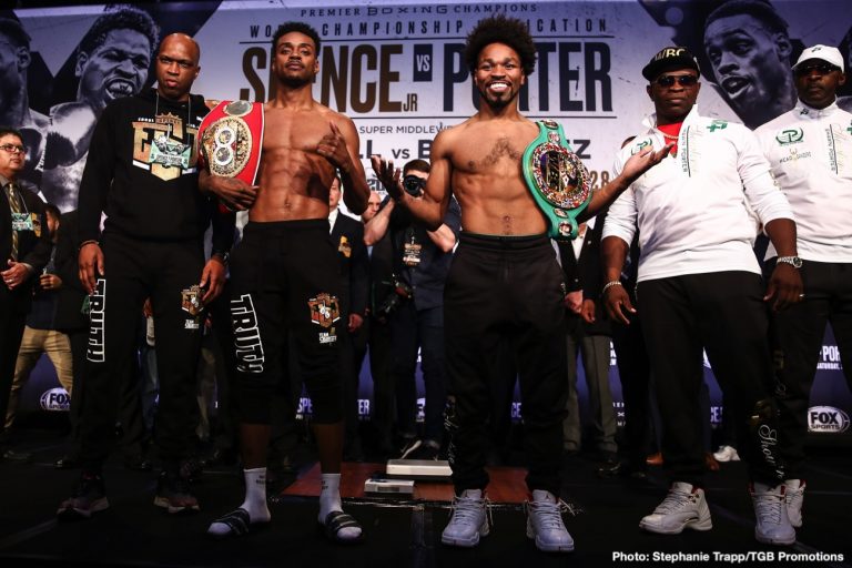 Errol Spence vs. Shawn Porter - official weights