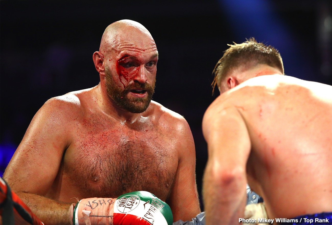 Tyson Fury Overcomes Cut To Decision A Determined Otto Wallin Boxing News 24/7