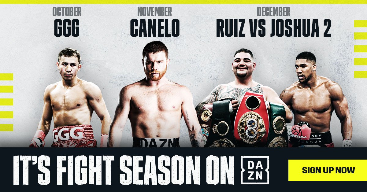 DAZN Unveils Fall Boxing Schedule – It’s Fight Season On DAZN