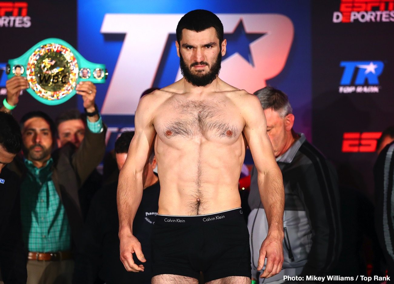 Boxing photo: Artur Beterbiev, Luis Collazo, Oleksandr Gvozdyk, Top Rank Boxing image Oleksandr Gvozdyk and Artur Beterbiev make weight