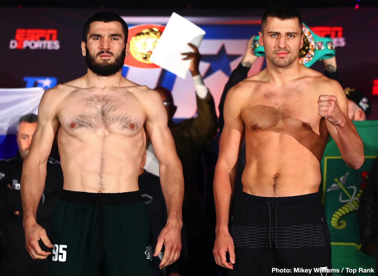 Oleksandr Gvozdyk and Artur Beterbiev make weight