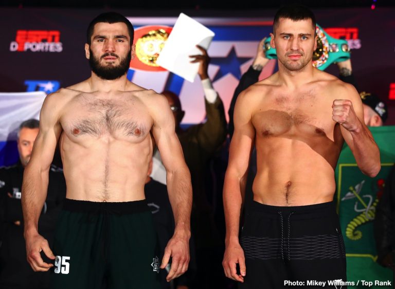 Oleksandr Gvozdyk and Artur Beterbiev make weight