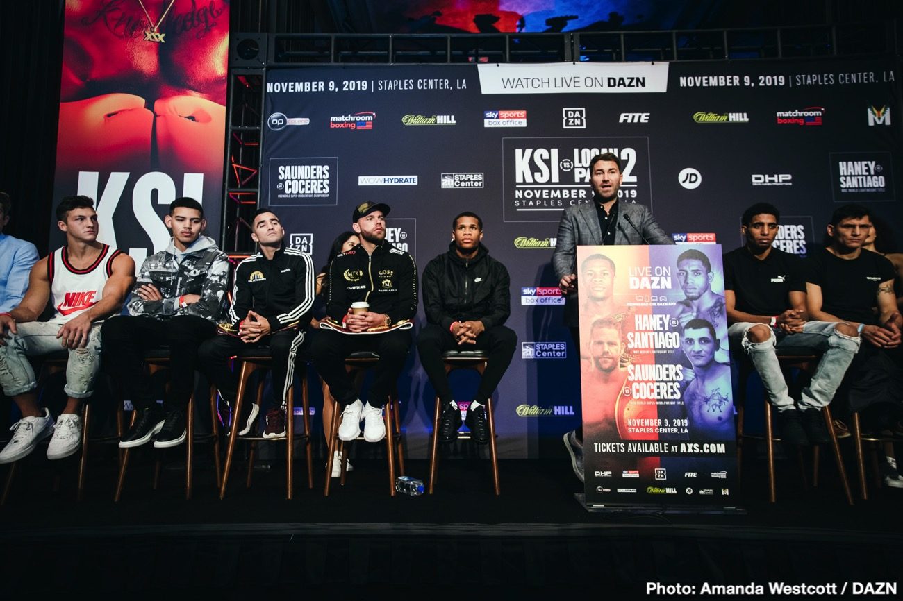 Saunders vs Coceres, Haney vs Santiago DAZN Weigh In Results