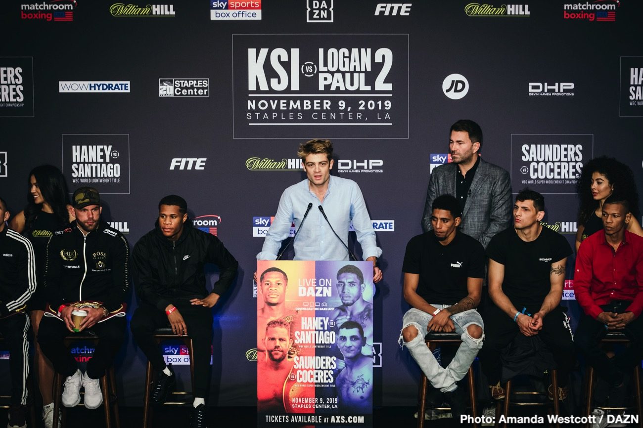 Saunders vs Coceres, Haney vs Santiago DAZN Weigh In Results
