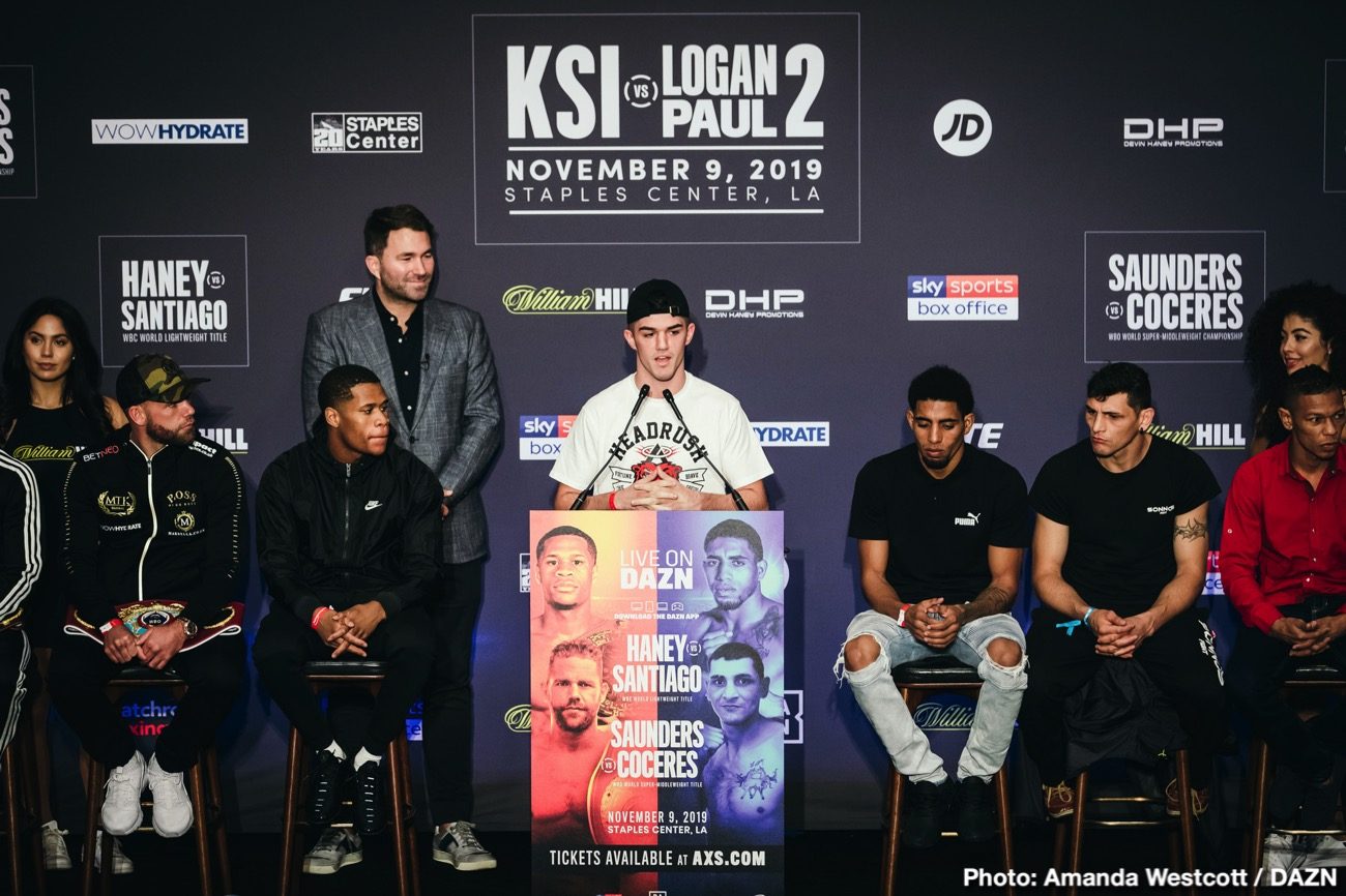 Saunders vs Coceres, Haney vs Santiago DAZN Weigh In Results