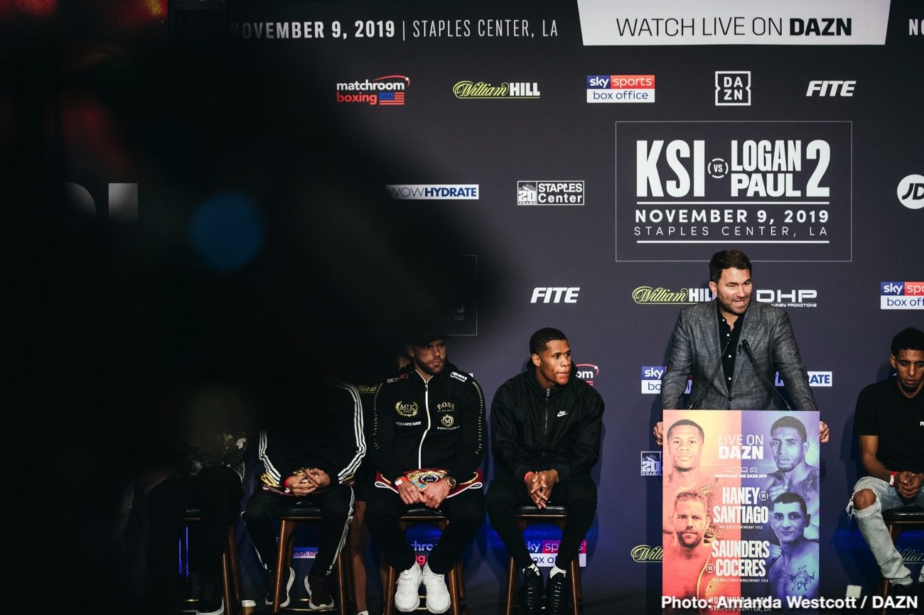 Saunders vs Coceres, Haney vs Santiago DAZN Weigh In Results