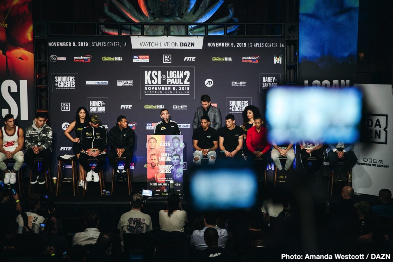 Saunders vs Coceres, Haney vs Santiago DAZN Weigh In Results