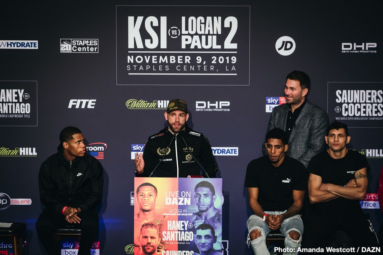 Saunders vs Coceres, Haney vs Santiago DAZN Weigh In Results