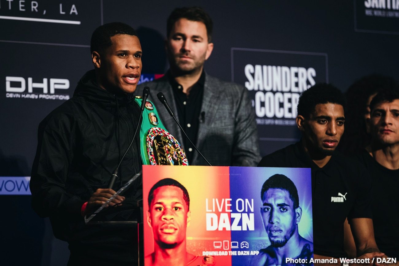 Saunders vs Coceres, Haney vs Santiago DAZN Weigh In Results