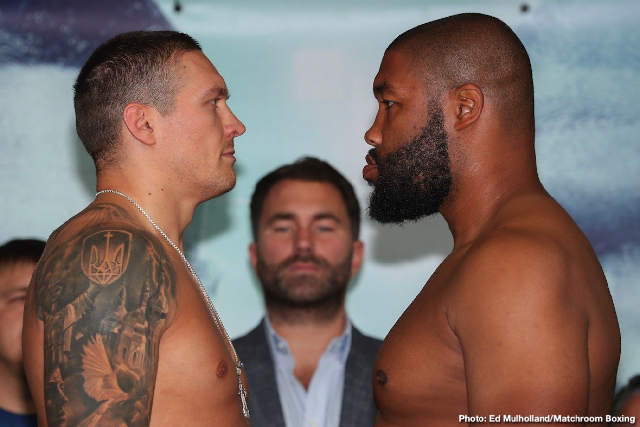 Usyk reacts to Wilder's comments about him being "too small"