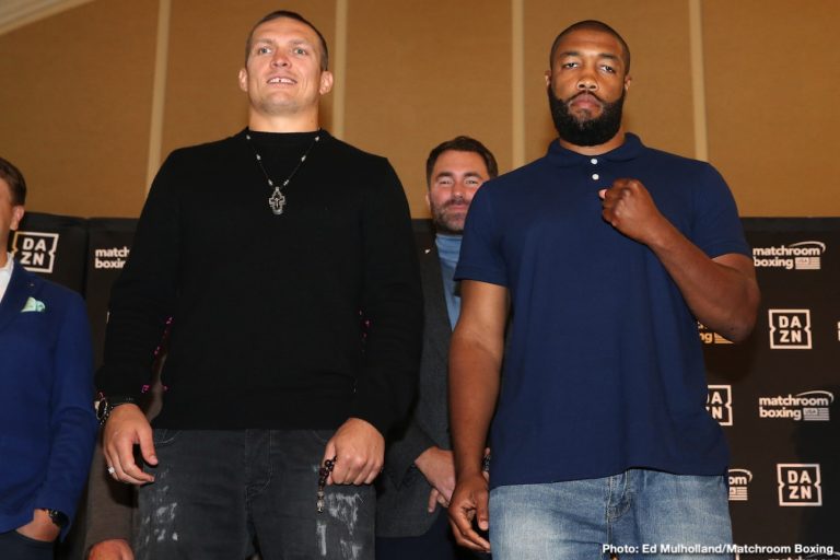 Oleksandr Usyk And Chazz Witherspoon Face Off For The First Time Ahead Of Saturday’s Heavyweight Clash