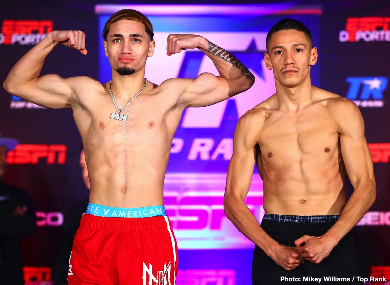 Boxing photo: Artur Beterbiev, Luis Collazo, Oleksandr Gvozdyk, Top Rank Boxing image Oleksandr Gvozdyk and Artur Beterbiev make weight