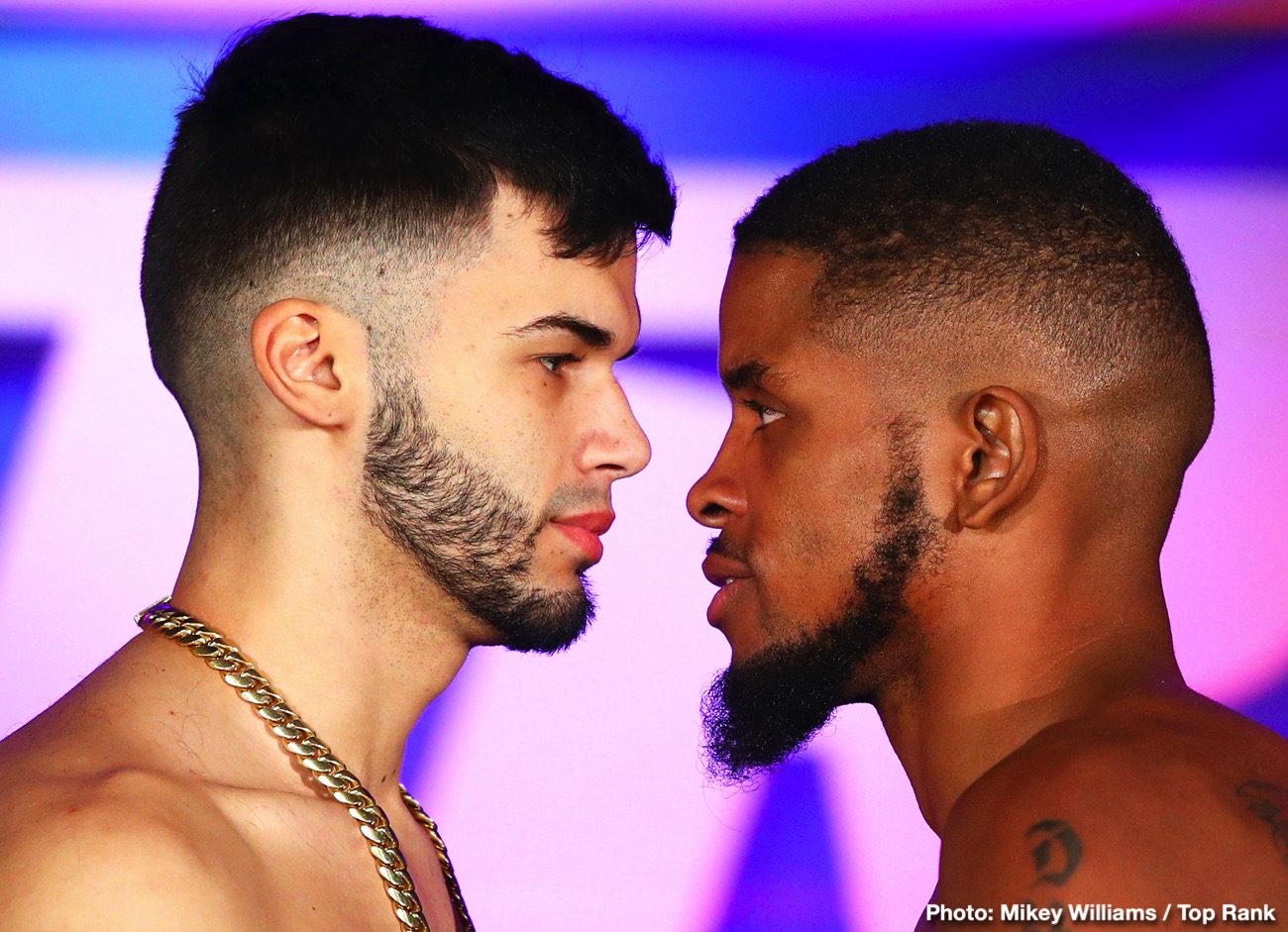 Boxing photo: Artur Beterbiev, Luis Collazo, Oleksandr Gvozdyk, Top Rank Boxing image Oleksandr Gvozdyk and Artur Beterbiev make weight