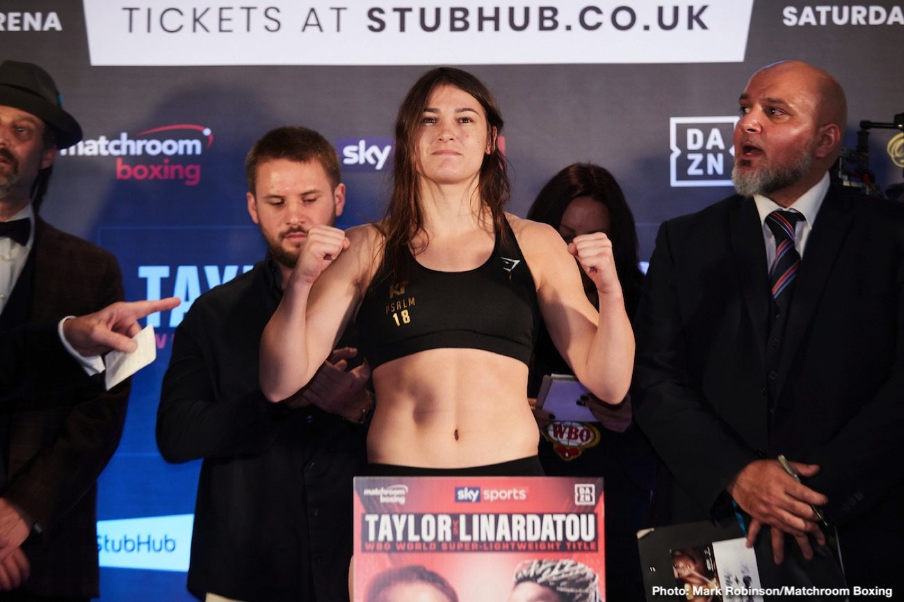 Taylor vs. Linardatou & Crolla vs. Urquiaga Weigh In Results