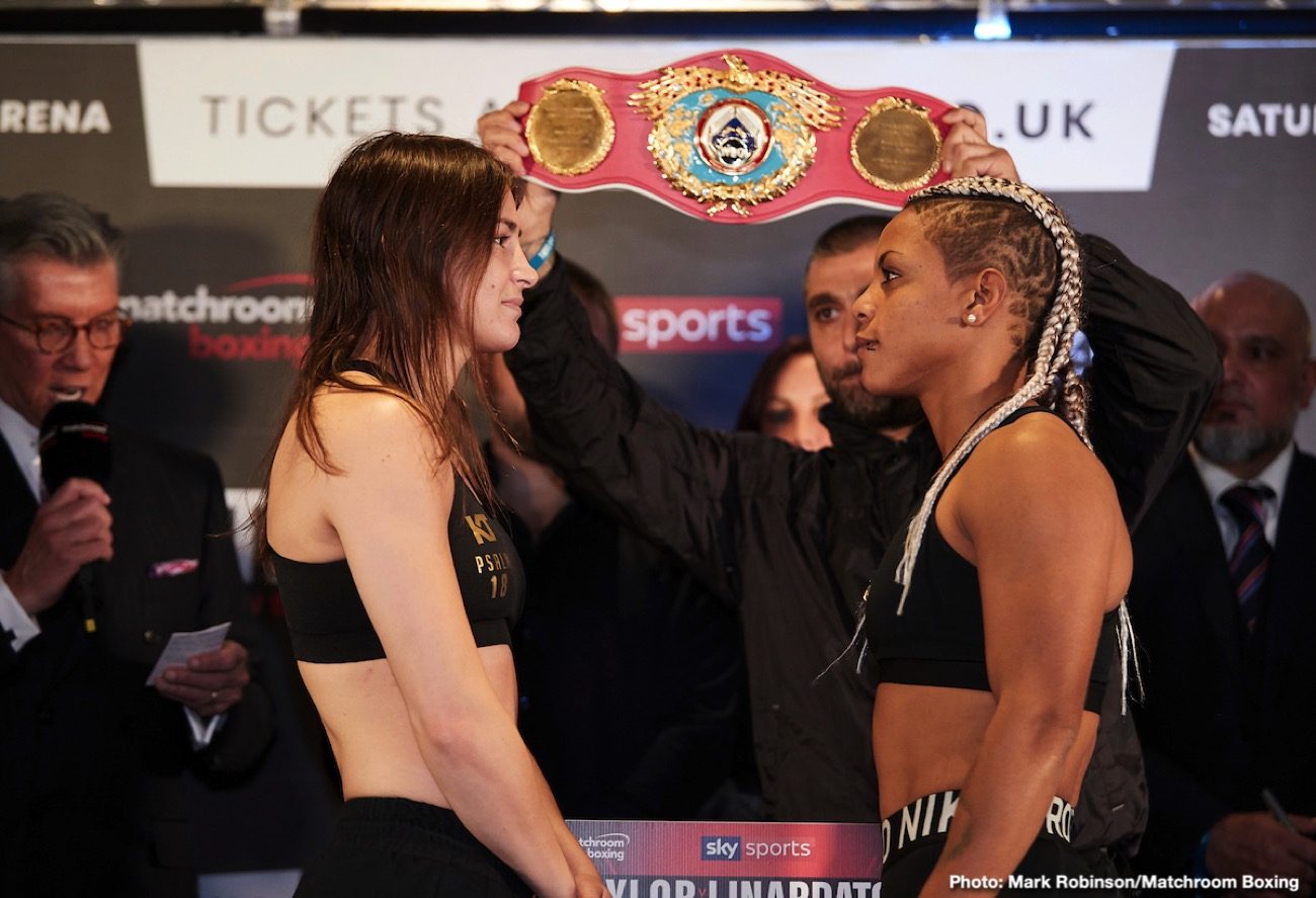 Taylor vs. Linardatou & Crolla vs. Urquiaga Weigh In Results