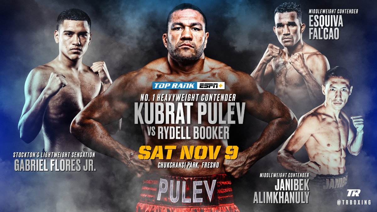Kubrat Pulev vs. Rydell Booker on Nov.9 on ESPN+ in Fresno, CA