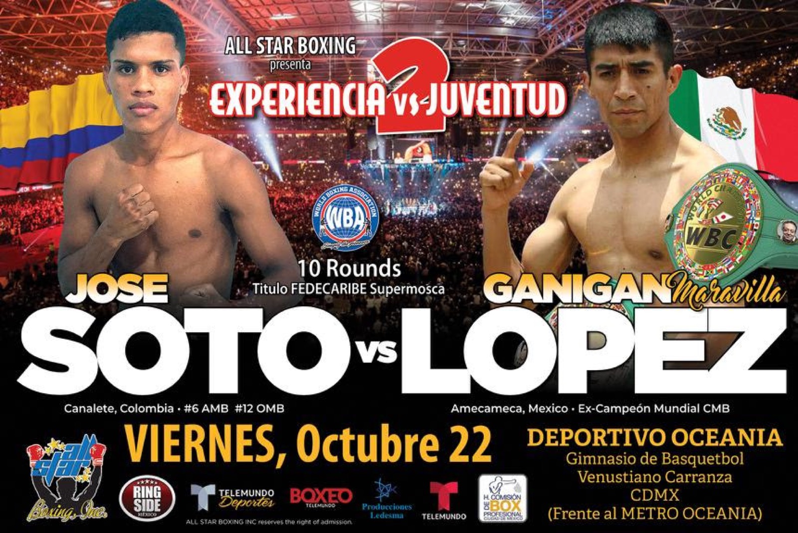 Ganigan Lopez Vs. Jose Soto on October 22 in Mexico