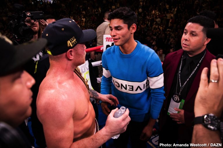 Ryan Garcia felt "BETRAYED" by Canelo criticizing him to the media