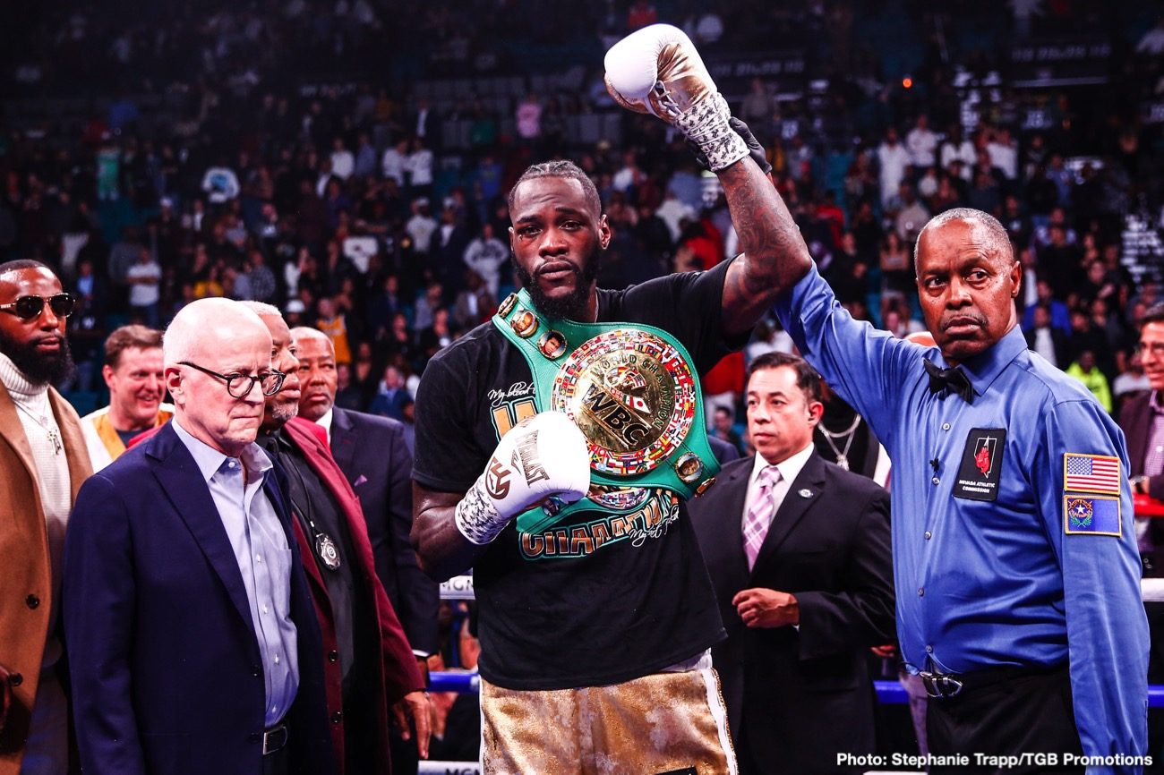 RESULTS: Wilder KOs Ortiz In Seven, Santa Cruz Wins