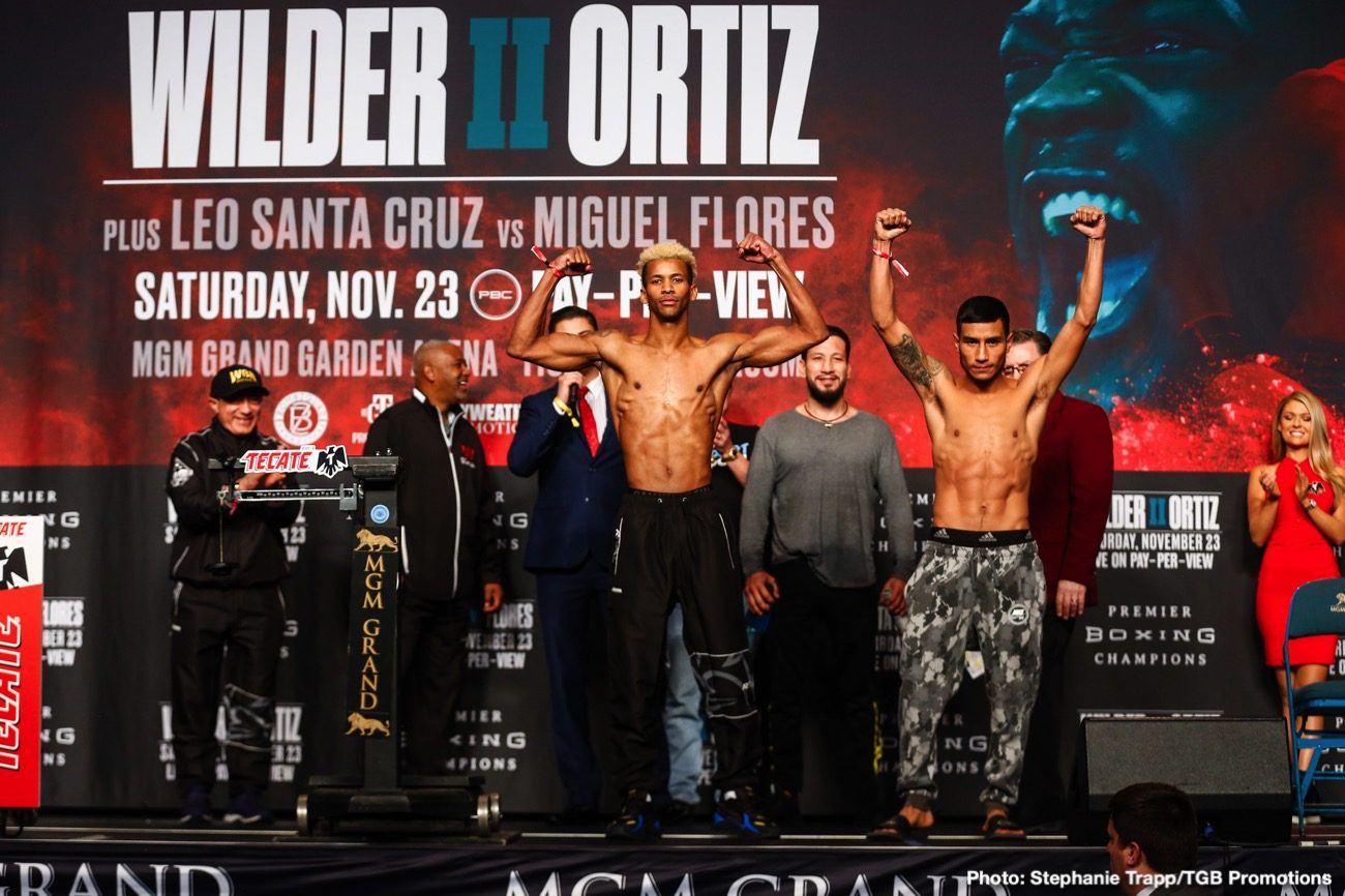 Luis Ortiz looks TRIM for Deontay Wilder rematch - weigh-in results