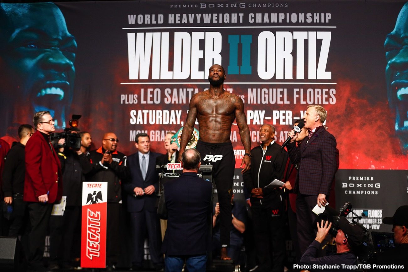 Luis Ortiz looks TRIM for Deontay Wilder rematch - weigh-in results