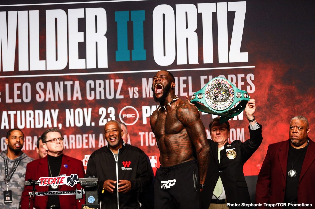 Luis Ortiz looks TRIM for Deontay Wilder rematch - weigh-in results