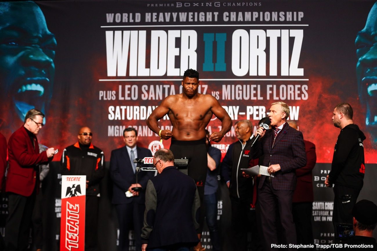 Luis Ortiz looks TRIM for Deontay Wilder rematch - weigh-in results