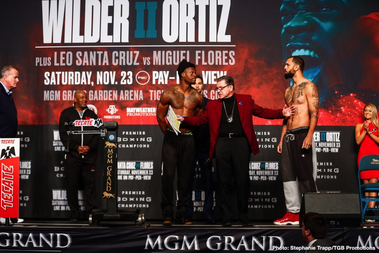 Luis Ortiz looks TRIM for Deontay Wilder rematch - weigh-in results