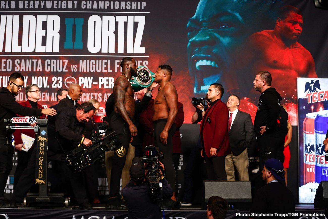 Luis Ortiz looks TRIM for Deontay Wilder rematch - weigh-in results