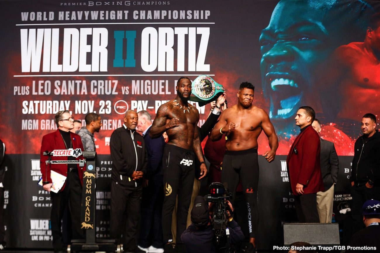 Luis Ortiz looks TRIM for Deontay Wilder rematch - weigh-in results