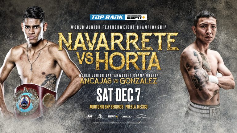 Emanuel Navarrete faces Francisco Horta on December 7 LIVE on ESPN+