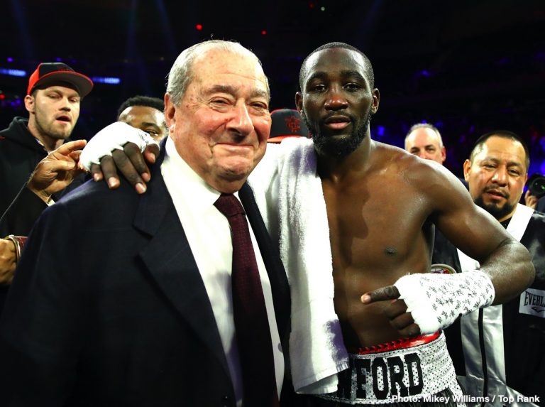 Arum: Errol Spence and Danny Garcia don't measure up to Terence Crawford