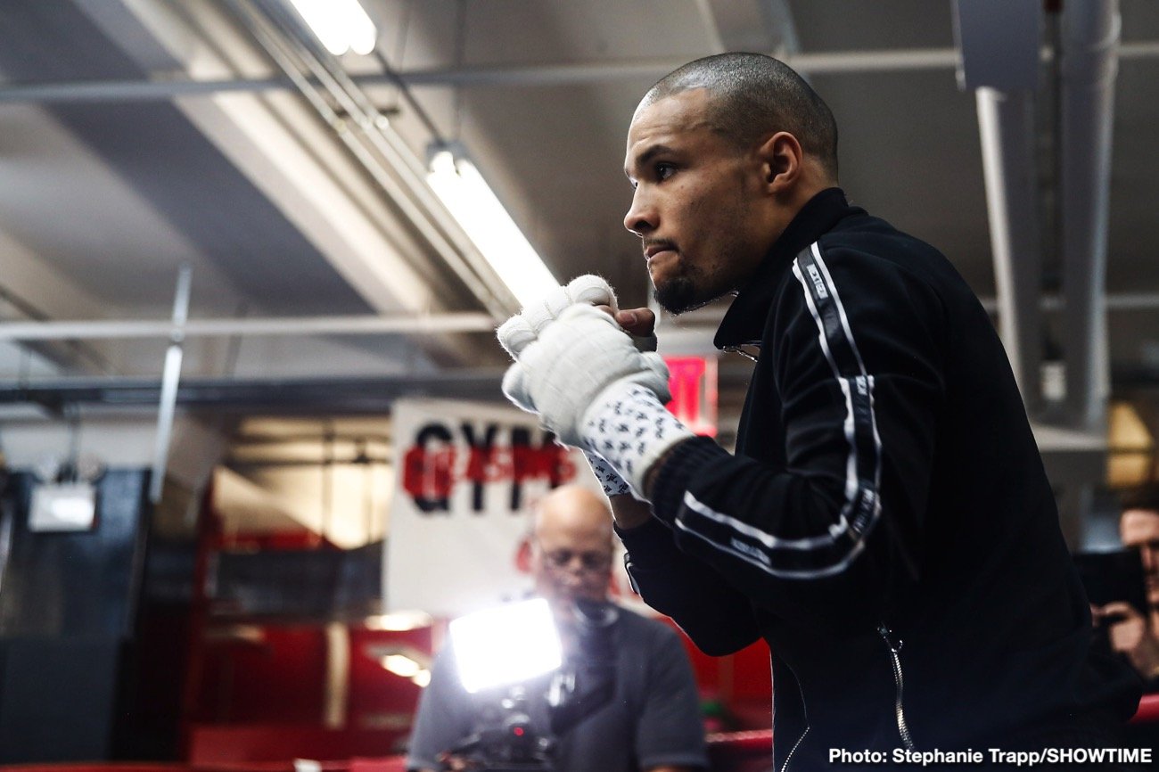 Boxing photo: Chris Eubank, Dennis Hogan, Jermall Charlo, Matt Korobov image Chris Eubank Jr., Dennis Hogan & Matt Korobov discuss Saturday's fights in Brooklyn