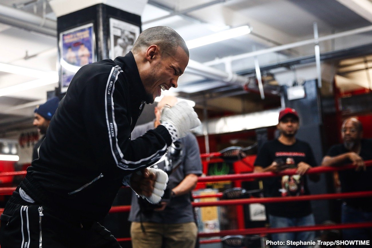 Boxing photo: Chris Eubank, Dennis Hogan, Jermall Charlo, Matt Korobov image Chris Eubank Jr., Dennis Hogan & Matt Korobov discuss Saturday's fights in Brooklyn