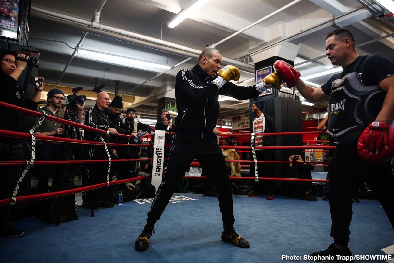 Boxing photo: Chris Eubank, Dennis Hogan, Jermall Charlo, Matt Korobov image Chris Eubank Jr., Dennis Hogan & Matt Korobov discuss Saturday's fights in Brooklyn