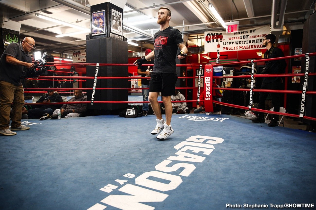 Boxing photo: Chris Eubank, Dennis Hogan, Jermall Charlo, Matt Korobov image Chris Eubank Jr., Dennis Hogan & Matt Korobov discuss Saturday's fights in Brooklyn