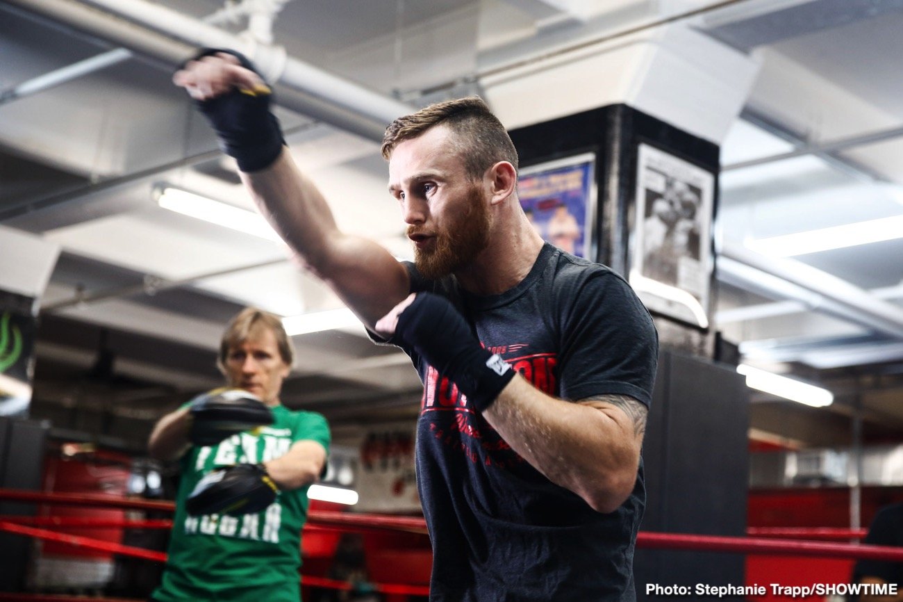 Boxing photo: Chris Eubank, Dennis Hogan, Jermall Charlo, Matt Korobov image Chris Eubank Jr., Dennis Hogan & Matt Korobov discuss Saturday's fights in Brooklyn