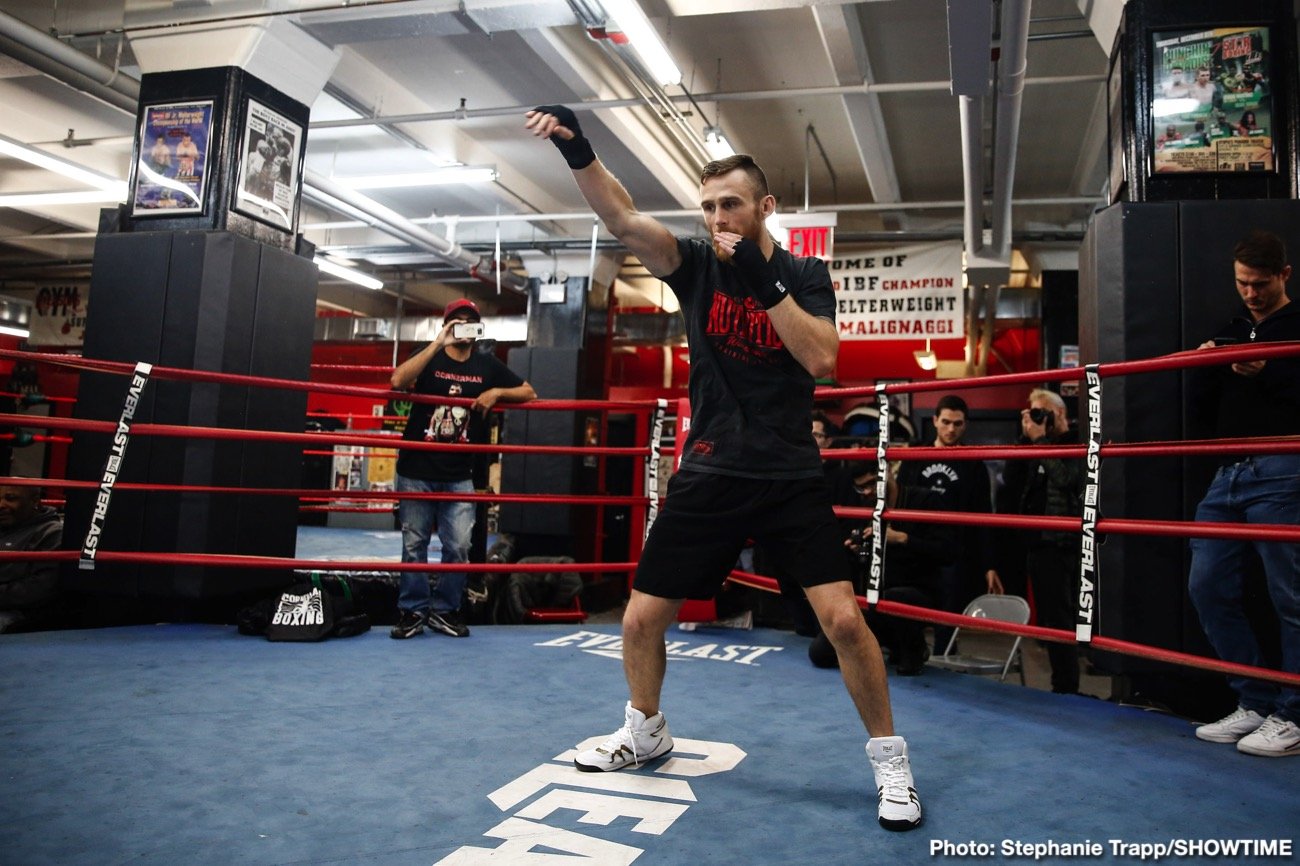 Boxing photo: Chris Eubank, Dennis Hogan, Jermall Charlo, Matt Korobov image Chris Eubank Jr., Dennis Hogan & Matt Korobov discuss Saturday's fights in Brooklyn