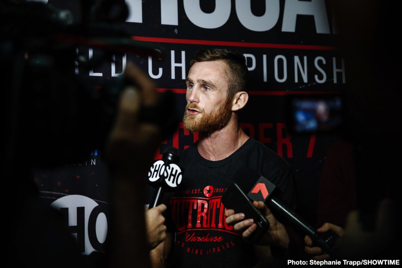 Boxing photo: Chris Eubank, Dennis Hogan, Jermall Charlo, Matt Korobov image Chris Eubank Jr., Dennis Hogan & Matt Korobov discuss Saturday's fights in Brooklyn