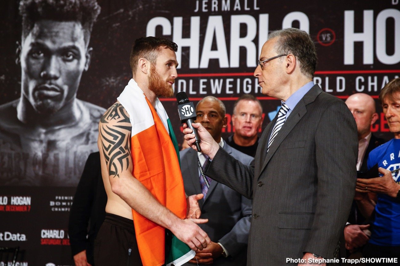 Boxing photo: Chris Eubank, Dennis Hogan, Jermall Charlo, Matt Korobov image Jermall Charlo vs. Dennis Hogan, Eubank vs Korobov - Official weights