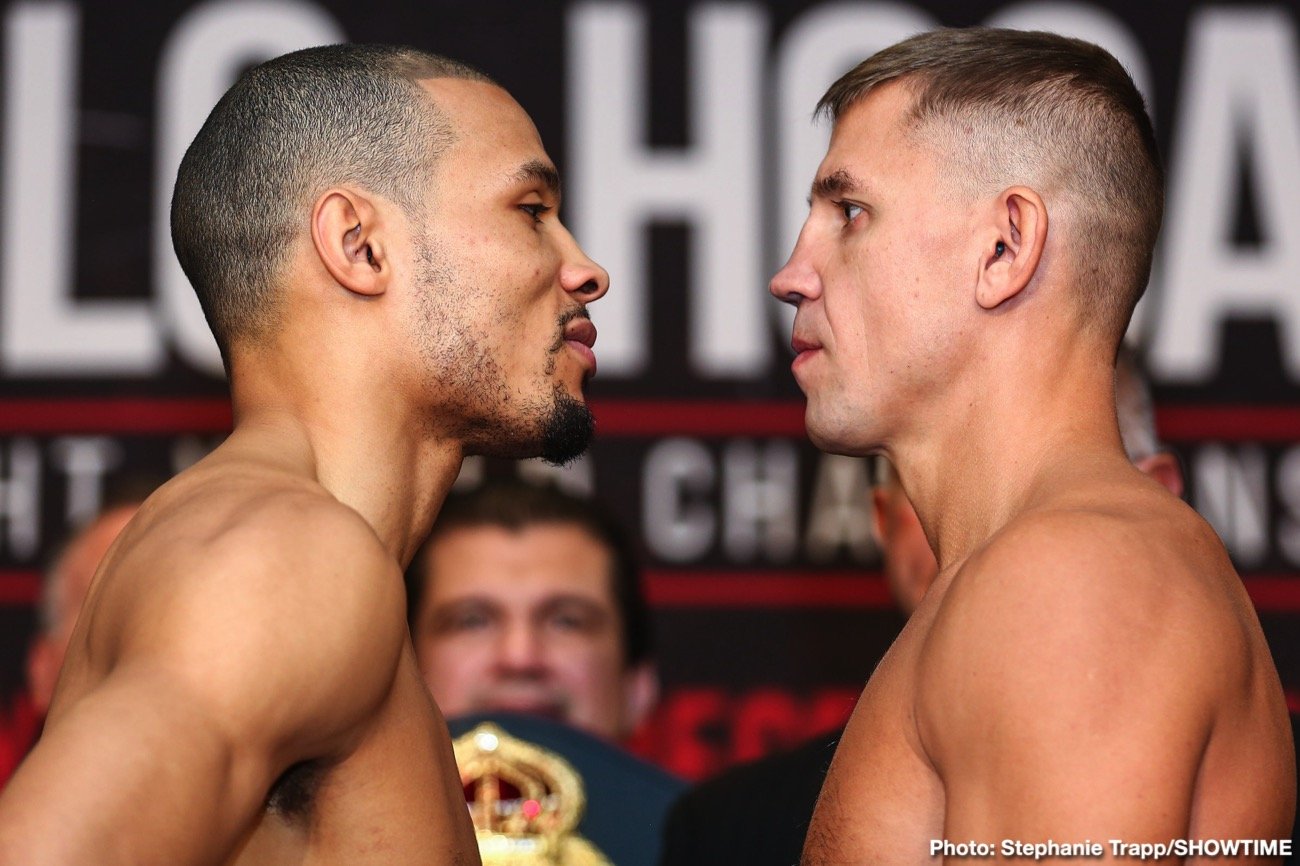 Boxing photo: Chris Eubank, Dennis Hogan, Jermall Charlo, Matt Korobov image Jermall Charlo vs. Dennis Hogan, Eubank vs Korobov - Official weights