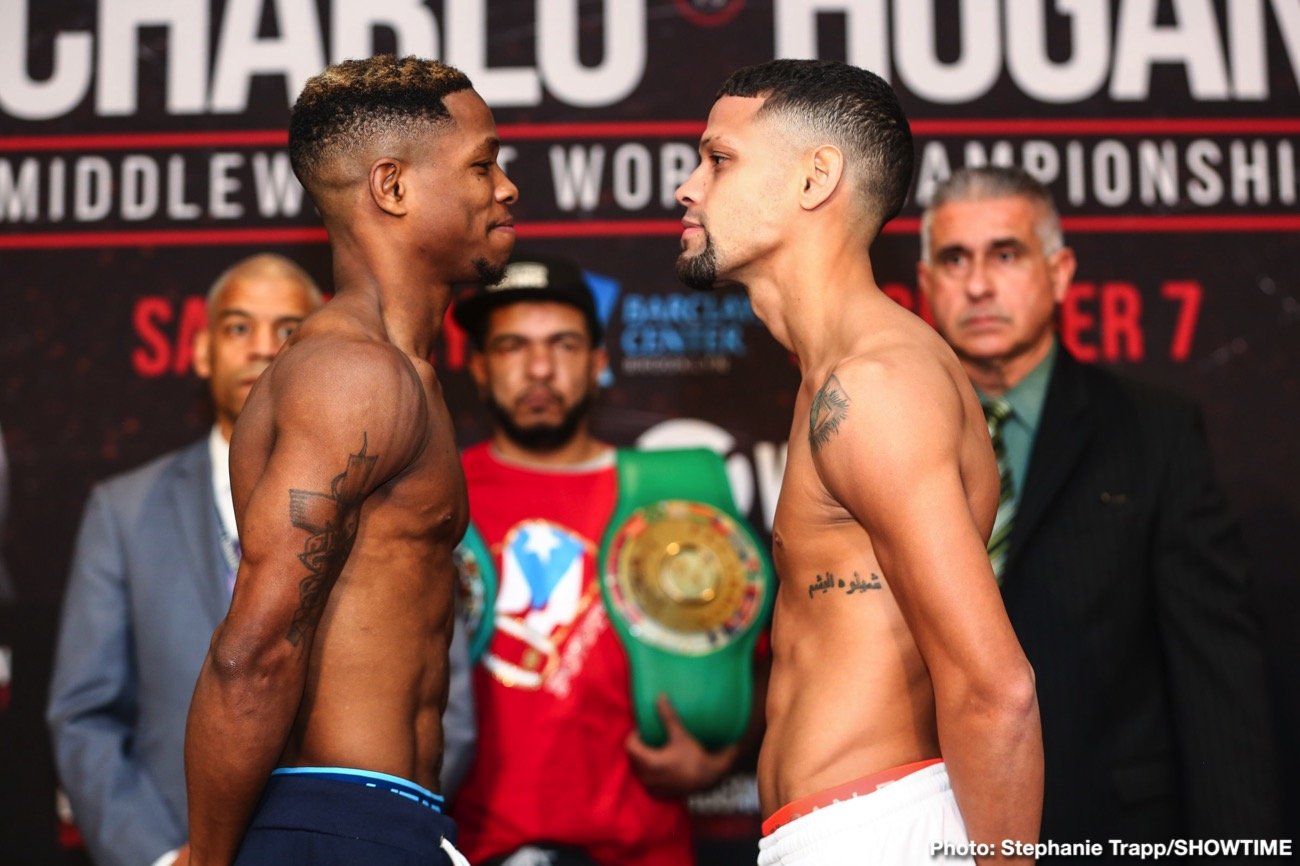 Boxing photo: Chris Eubank Jr, Dennis Hogan, Jermall Charlo, Matt Korobov image WATCH LIVE: Jermall Charlo vs. Hogan Weigh In Livestream
