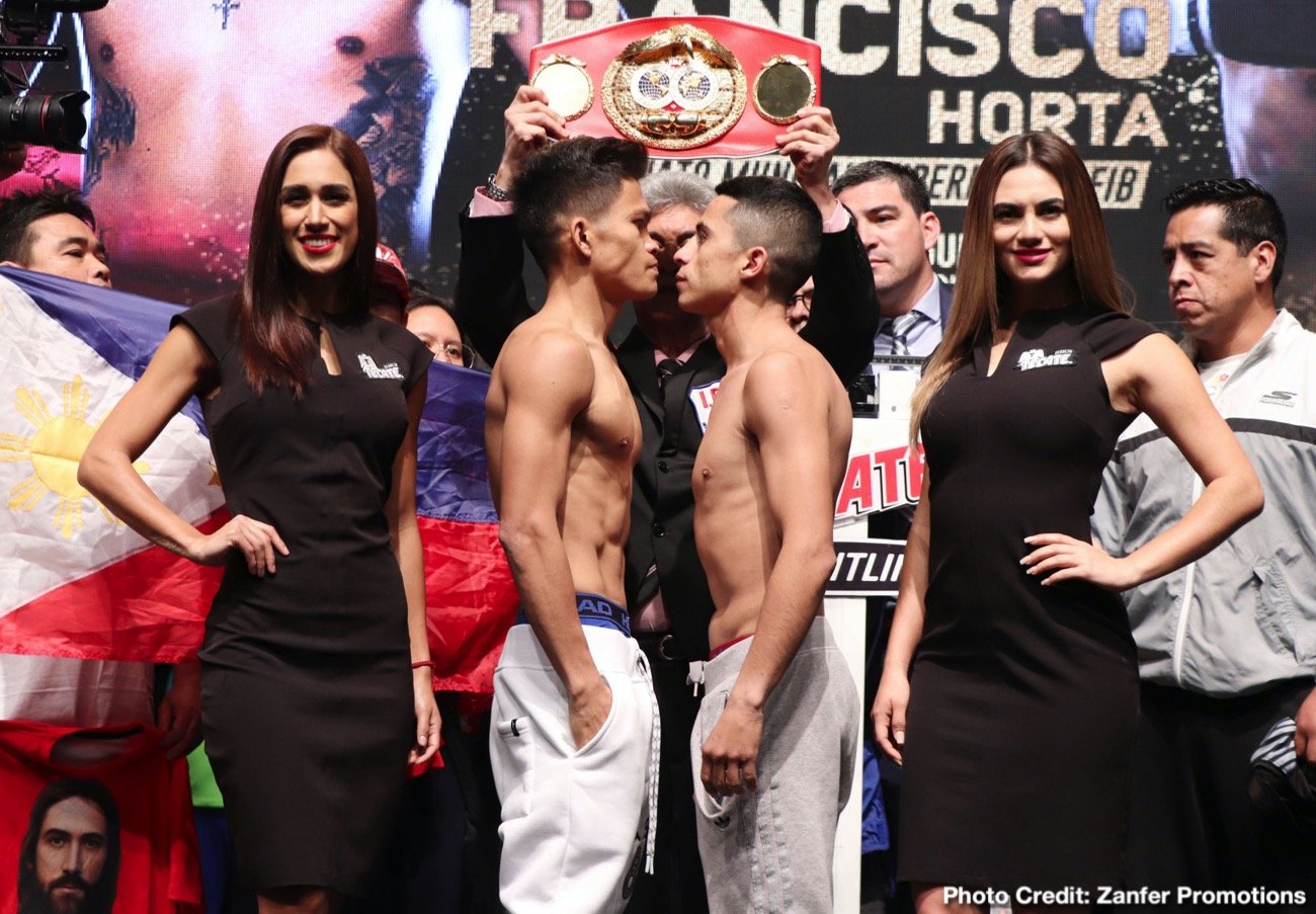 Emanuel Navarrete vs. Francisco Horta & Jerwin Ancajas vs. Miguel Gonzalez - Official weights