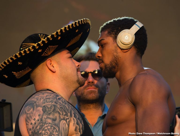 Andy Ruiz 283.7, Anthony Joshua 237 - Weights from Saudi Arabia